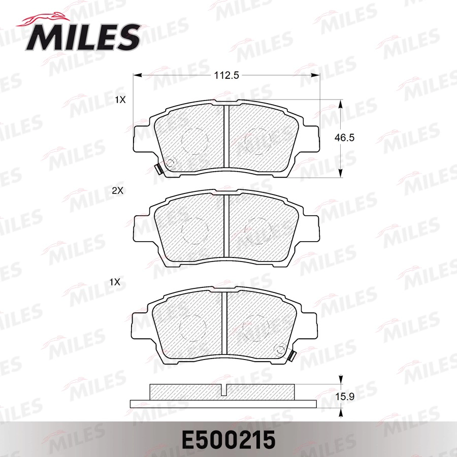 MILES E500215 - Тормозные колодки 