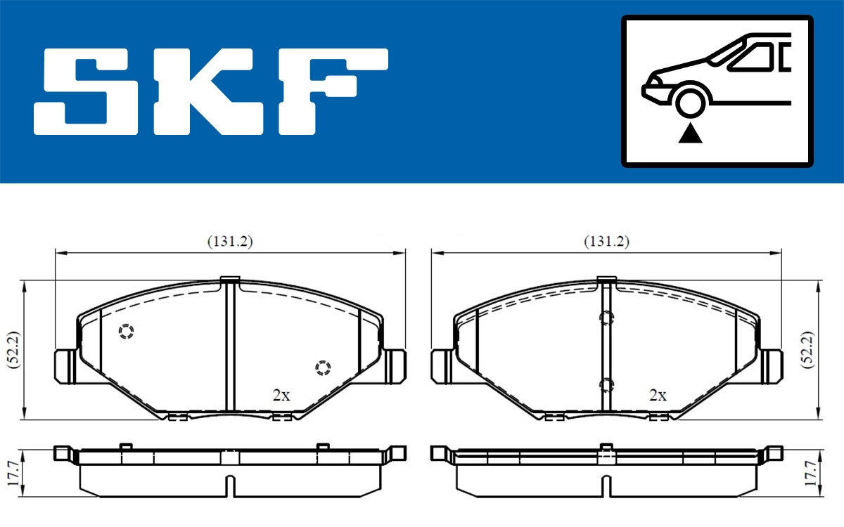 SKF VKBP 80628 - Тормозные колодки 