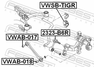 FEBEST VWSB-TIGR - Втулки стабилизатора