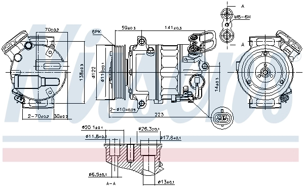 NISSENS 89420 - Компрессор кондиционера