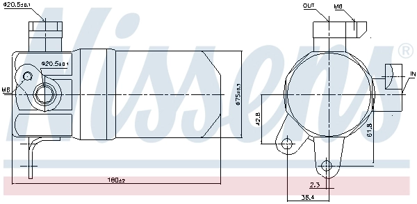 NISSENS 95602 - Осушитель кондиционера
