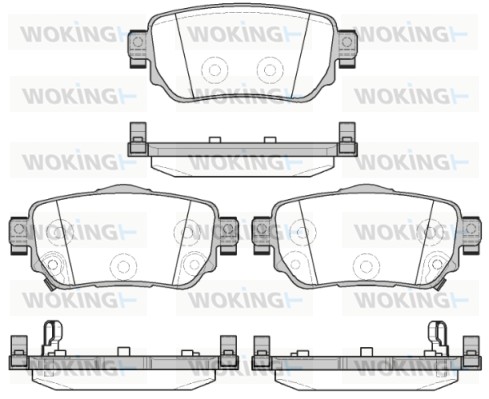 WOKING P14823.02 - Тормозные колодки 