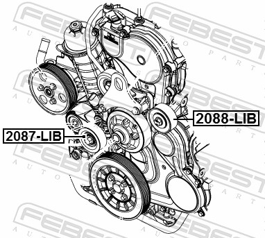 FEBEST 2088-LIB - Ролик обводной приводного ремня