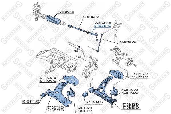 STELLOX 51-02247-SX - Рулевой наконечник