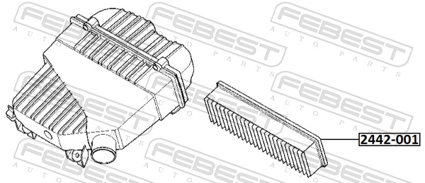 FEBEST 2442-001 - Воздушный фильтр