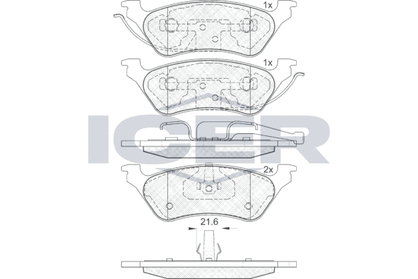 ICER 181564 - Тормозные колодки 