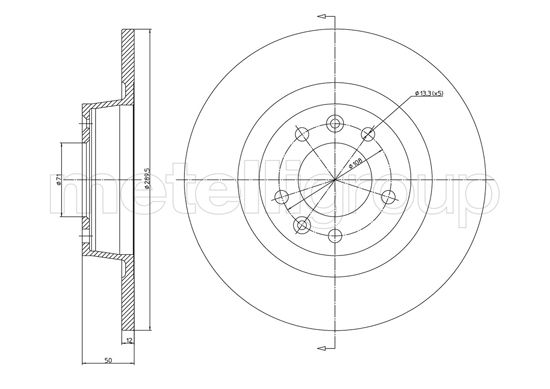 TRUSTING DF1504 - Тормозные диски