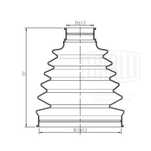 TRIALLI FG899 - Пыльник ШРУСа