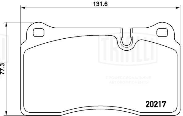TRIALLI PF 4250 - Тормозные колодки 