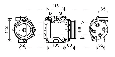 AVA QUALITY COOLING HDAK238 - Компрессор кондиционера