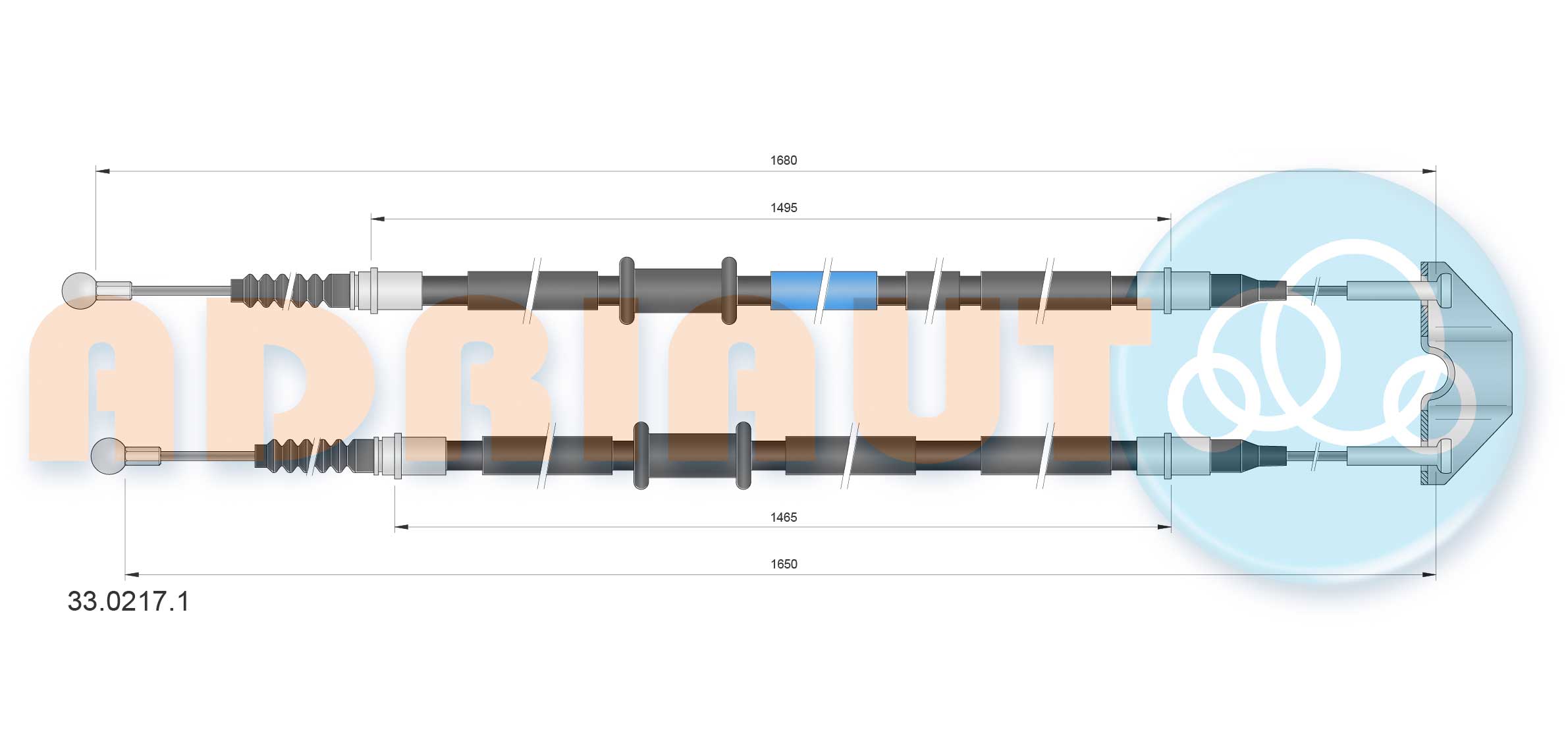 ADRIAUTO 33.0217.1 - Трос ручника