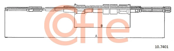 COFLE 92.10.7401 - Трос ручника