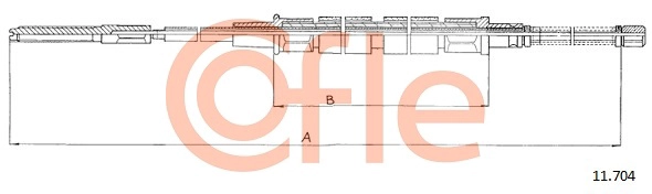 COFLE 9211704 - Трос ручника