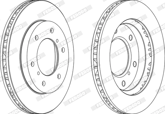 FERODO DDF1384 - Тормозные диски