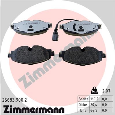 ZIMMERMANN 25683.900.2 - Тормозные колодки 