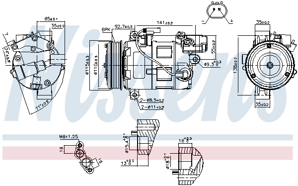 NISSENS 89086 - Компрессор кондиционера