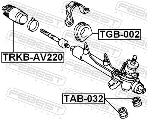 FEBEST TGB-002 - Сайлентблок рулевой рейки