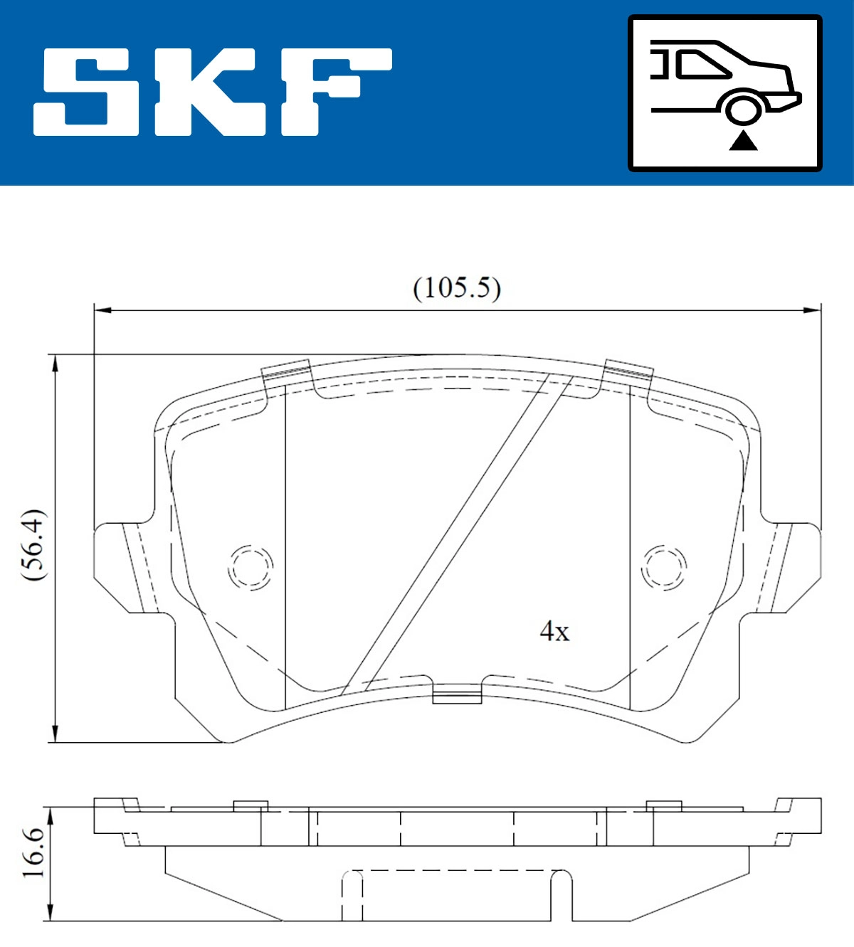 SKF VKBP 90023 - Тормозные колодки 