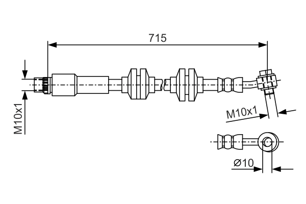 BOSCH 1 987 481 B20 - Тормозные шланги