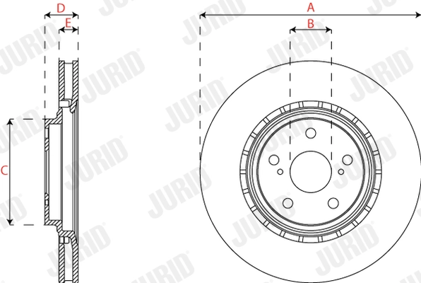 JURID 563460JC - Тормозные диски