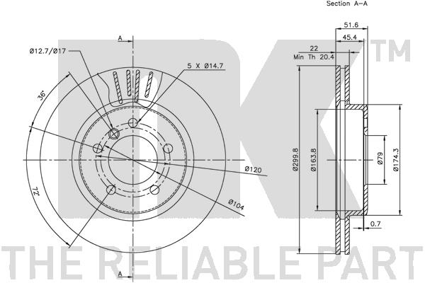 NK 201540 - Тормозные диски