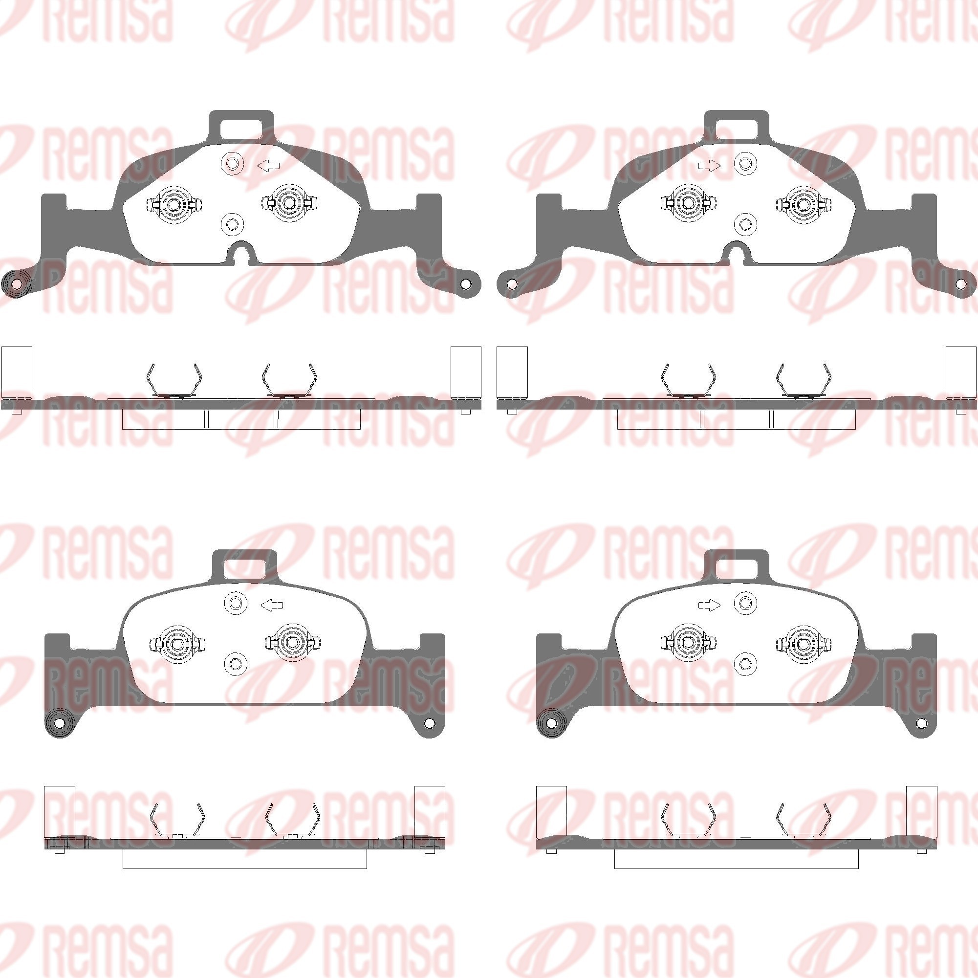 REMSA 1691.10 - Тормозные колодки 