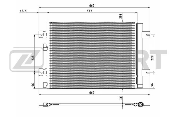ZEKKERT MK-3019 - Радиатор кондиционера
