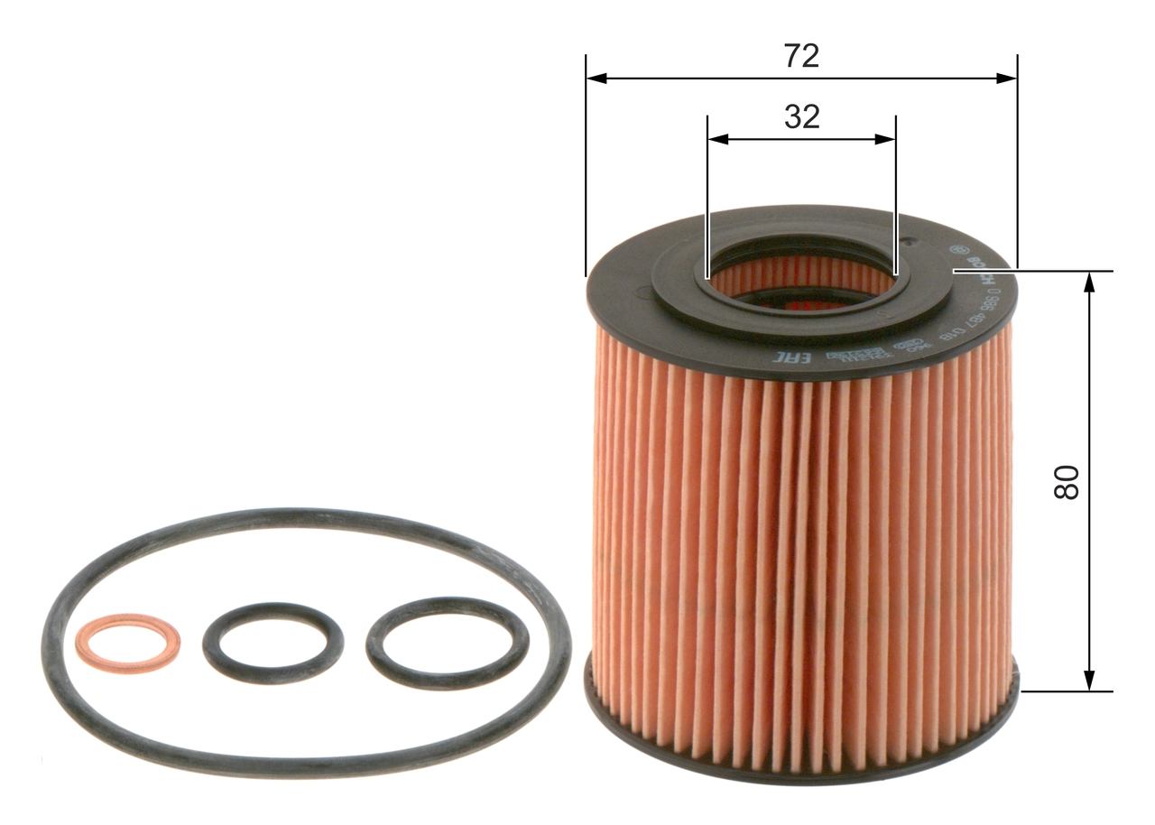 BOSCH 0 986 4B7 018 - Масляный фильтр
