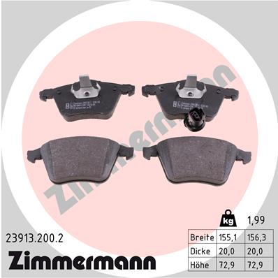 ZIMMERMANN 23913.200.2 - Тормозные колодки 