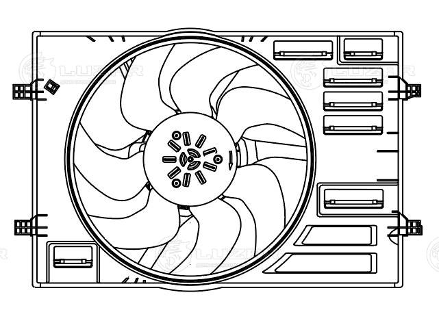 LUZAR LFK1812 - Вентилятор радиатора