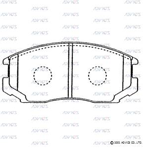 ADVICS SN277 - Тормозные колодки 