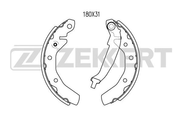 ZEKKERT BK4027 - Барабанные колодки