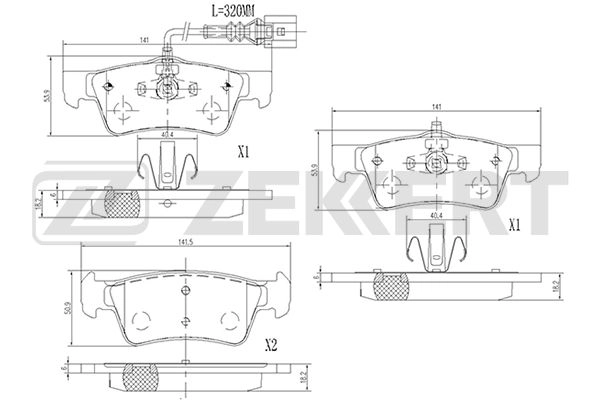 ZEKKERT BS2450 - Тормозные колодки 