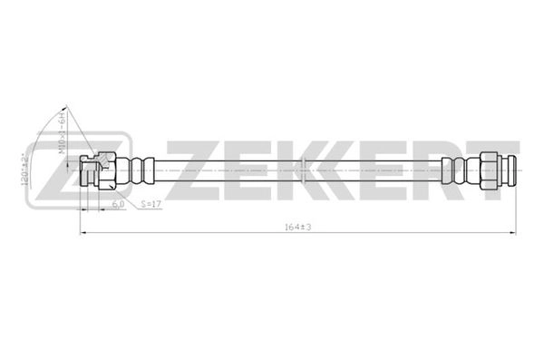 ZEKKERT BS-9069 - Тормозные шланги