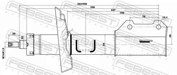 FEBEST 10660617FL - Амортизатор