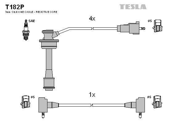 TESLA T182P - Высоковольтные провода
