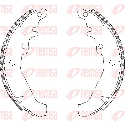 REMSA 4139.00 - Колодки барабанные