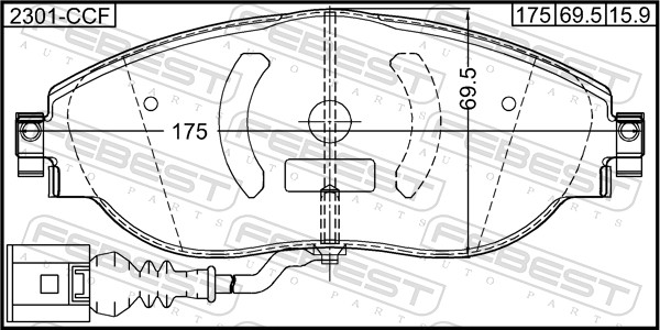 FEBEST 2301-CCF - Тормозные колодки 
