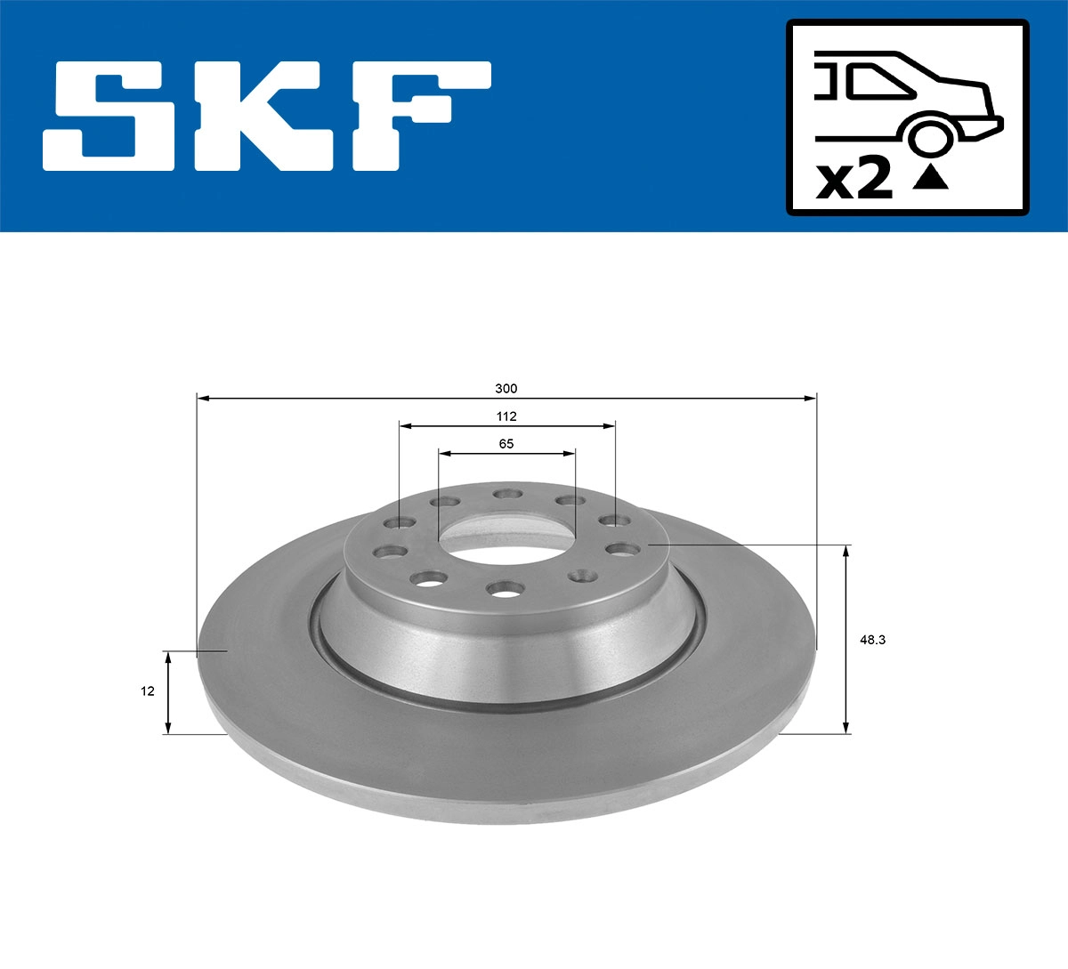 SKF VKBD 90075 S2 - Тормозные диски