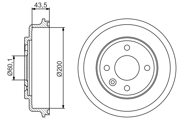 BOSCH 0986477313 - Тормозной барабан