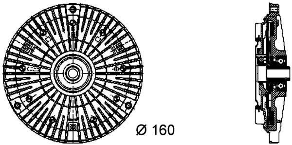 MAHLE CFC52000P - Вискомуфта вентилятора
