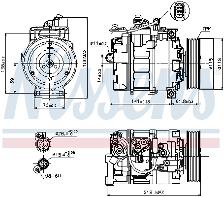 NISSENS 89210 - Компрессор кондиционера