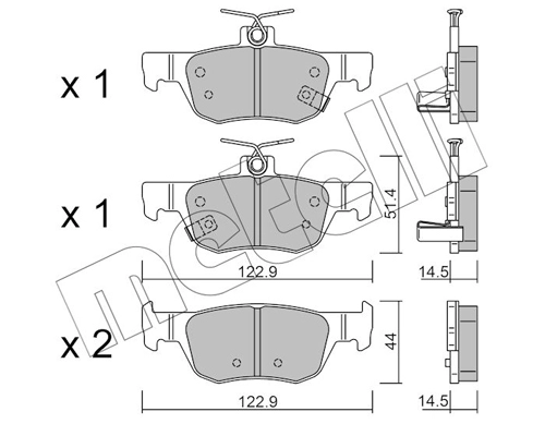 METELLI 22-1226-0 - Тормозные колодки 