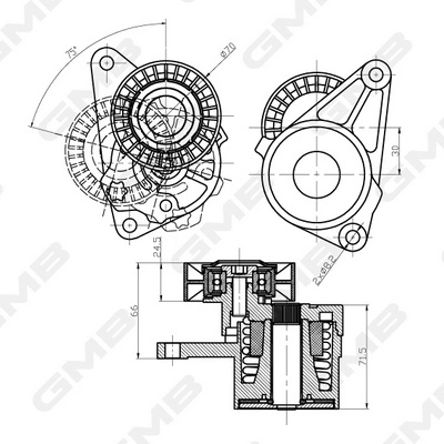 GMB GAT20310 - Натяжитель ремня генератора