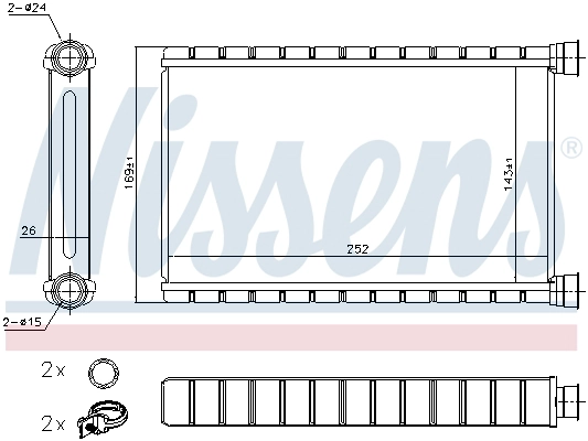 NISSENS 70527 - Радиатор печки