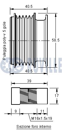 RUVILLE 541945 - Шкив генератора