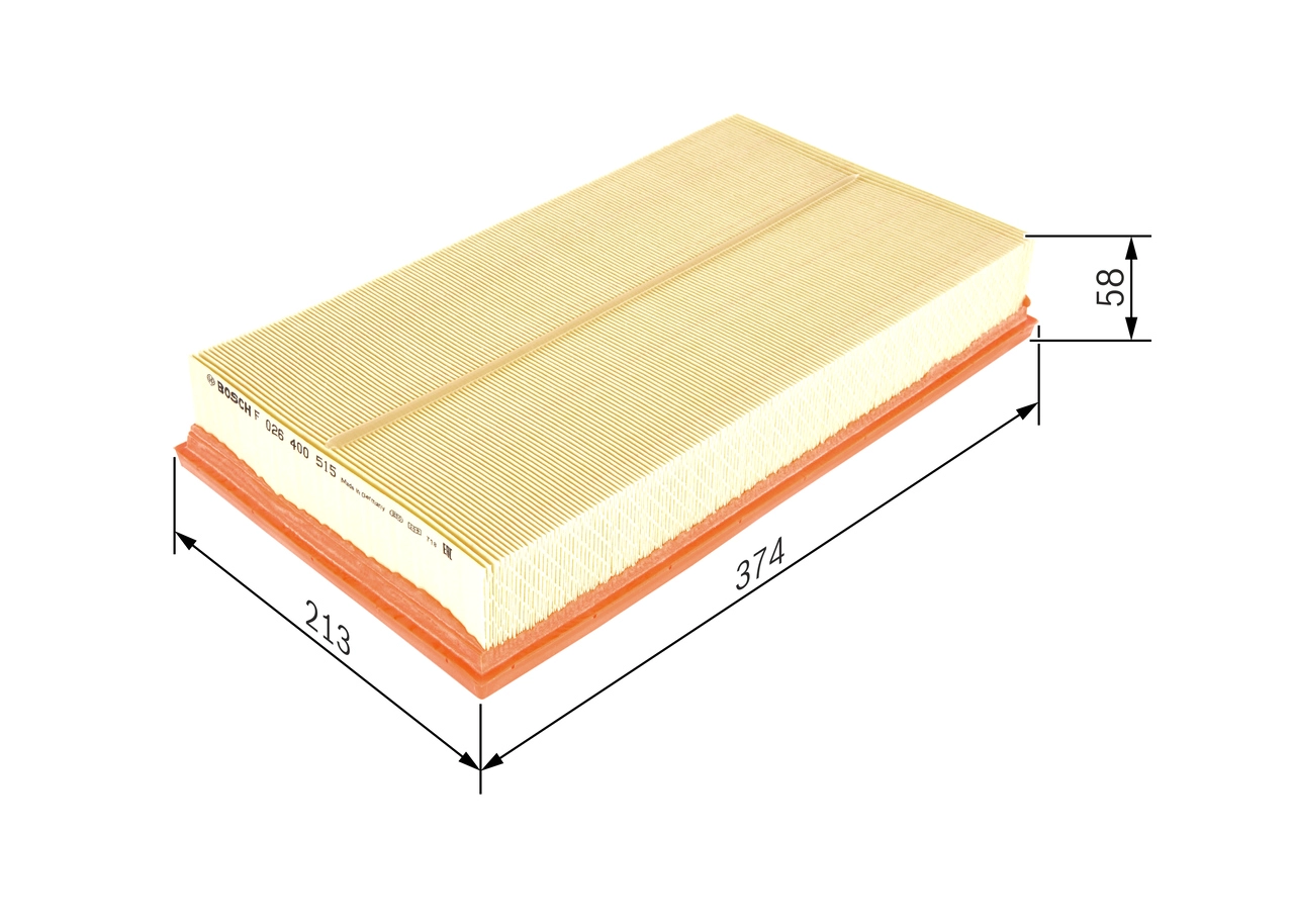 BOSCH F 026 400 515 - Воздушный фильтр