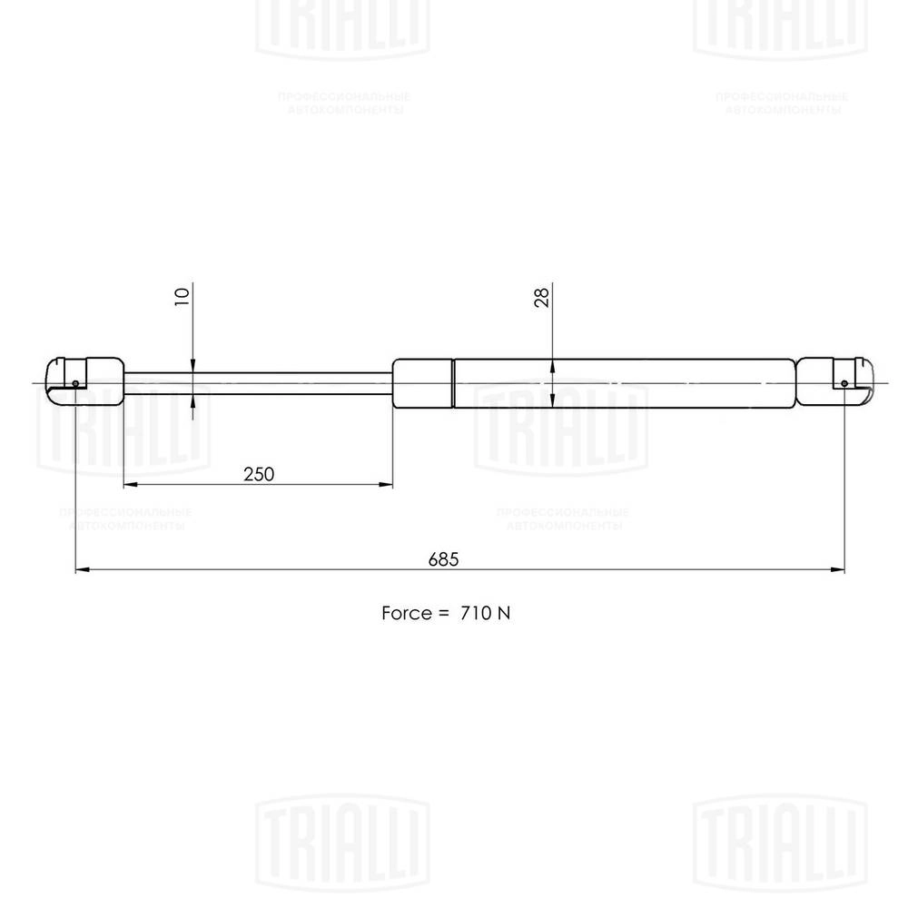 TRIALLI GS 1844 - Амортизатор багажника