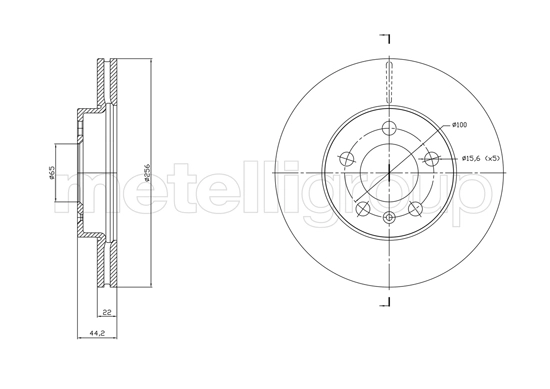 METELLI 23-1843C - Тормозные диски