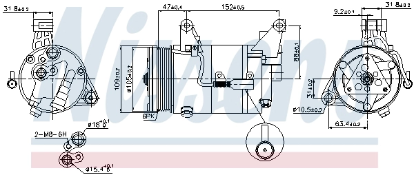 NISSENS 89340 - Компрессор кондиционера